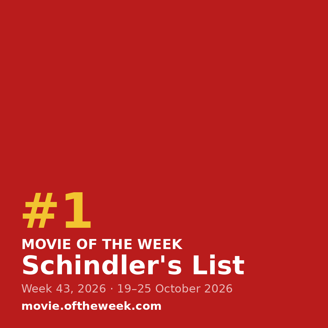 Square post (1080×1080) — Schindler's List